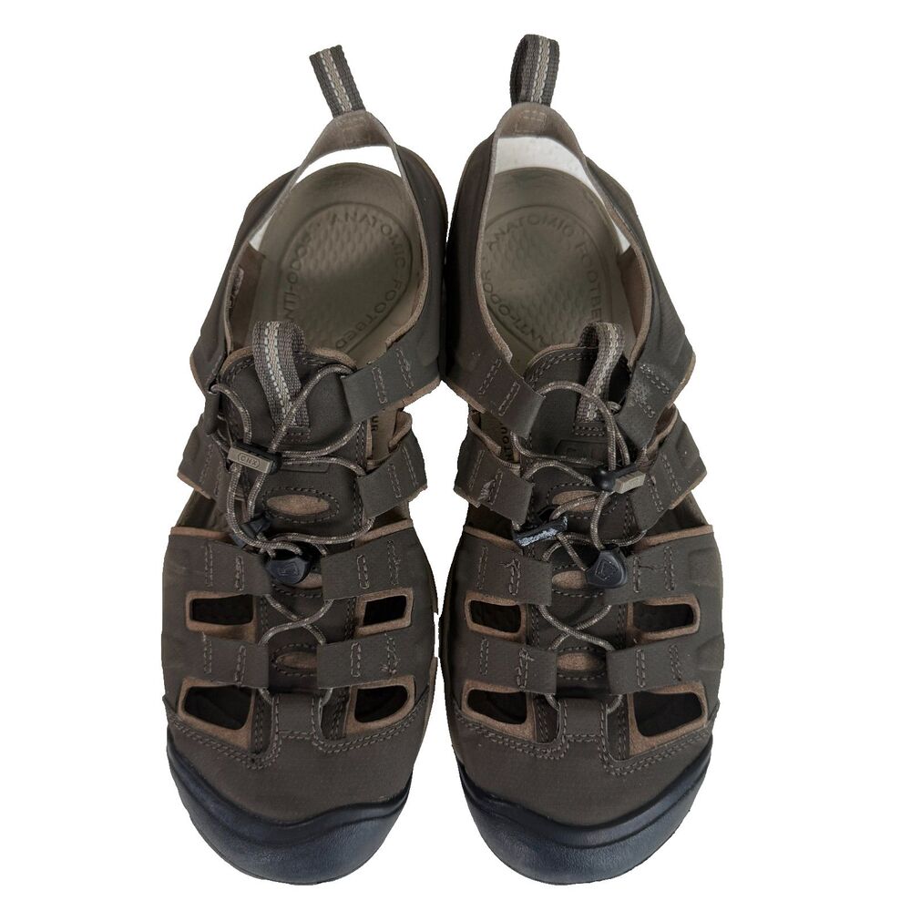 Keen Clearwater CNX Sandals Green Cordlock Round Toe Waterproof Men's Size 9.5 - Picture 2 of 11
